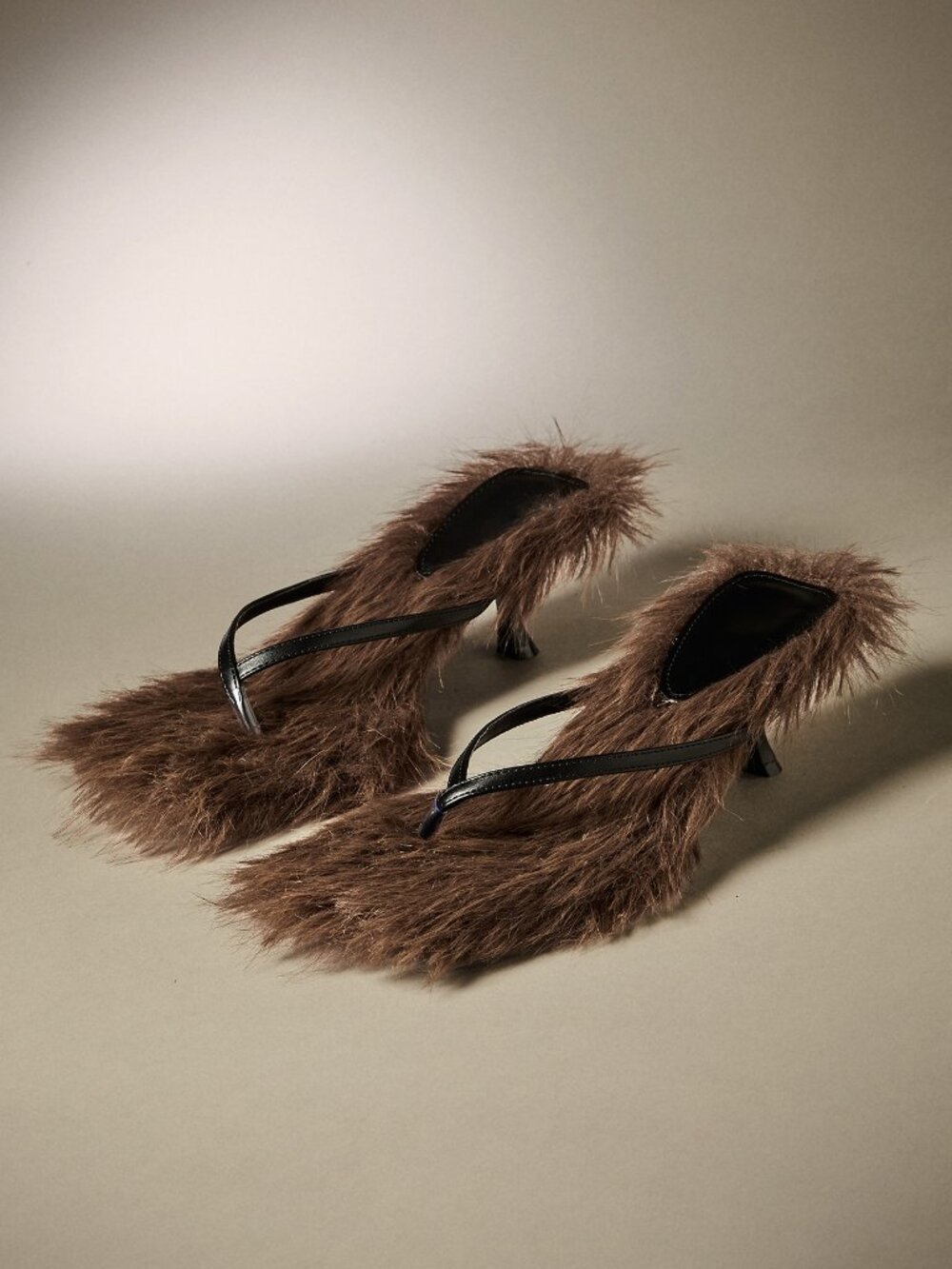 Apricot Elegant Women's Plush Design High Heel Sandals